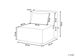 LEMVIG Stol Modul Sand Beige Fløjl