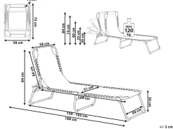 Liggestol AMBATO Metal Sort