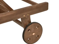 Liggestol med hynde AMANTEA PREMIUM Akacietræ Lys Beige