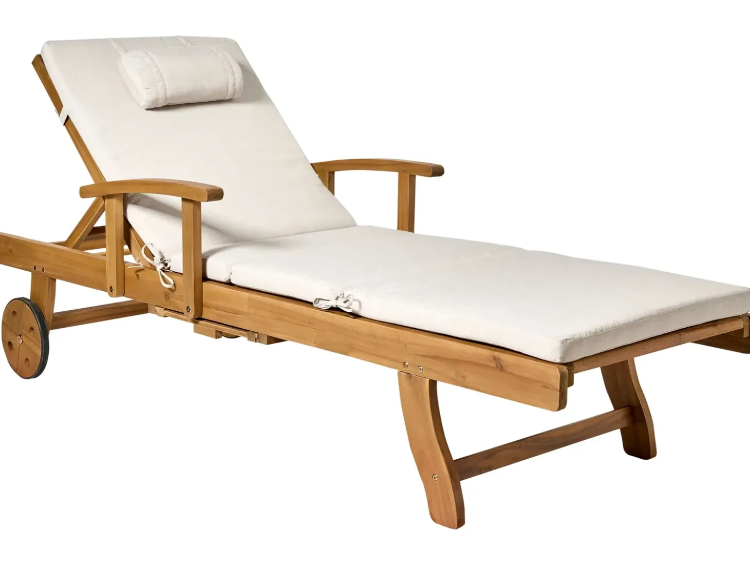 Liggestol med hynde JAVA PREMIUM Akacietræ Lys Beige