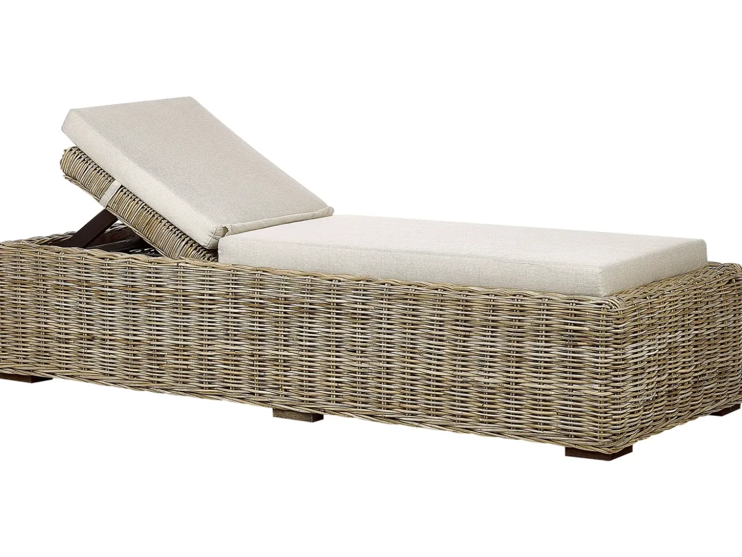 Liggestol med hynde PALESE Rattan Naturlig