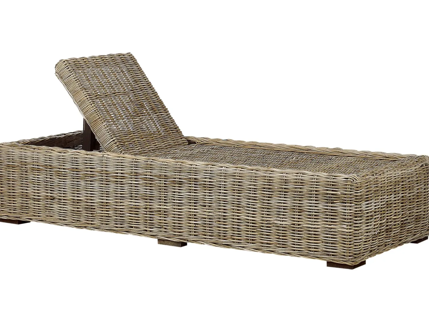 Liggestol med hynde PALESE Rattan Naturlig
