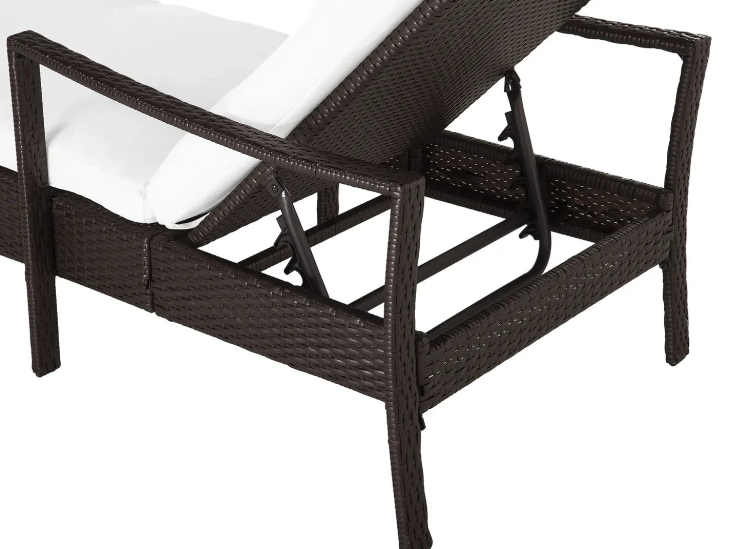 Liggestol med hynde VASTO PE-rattan Brun