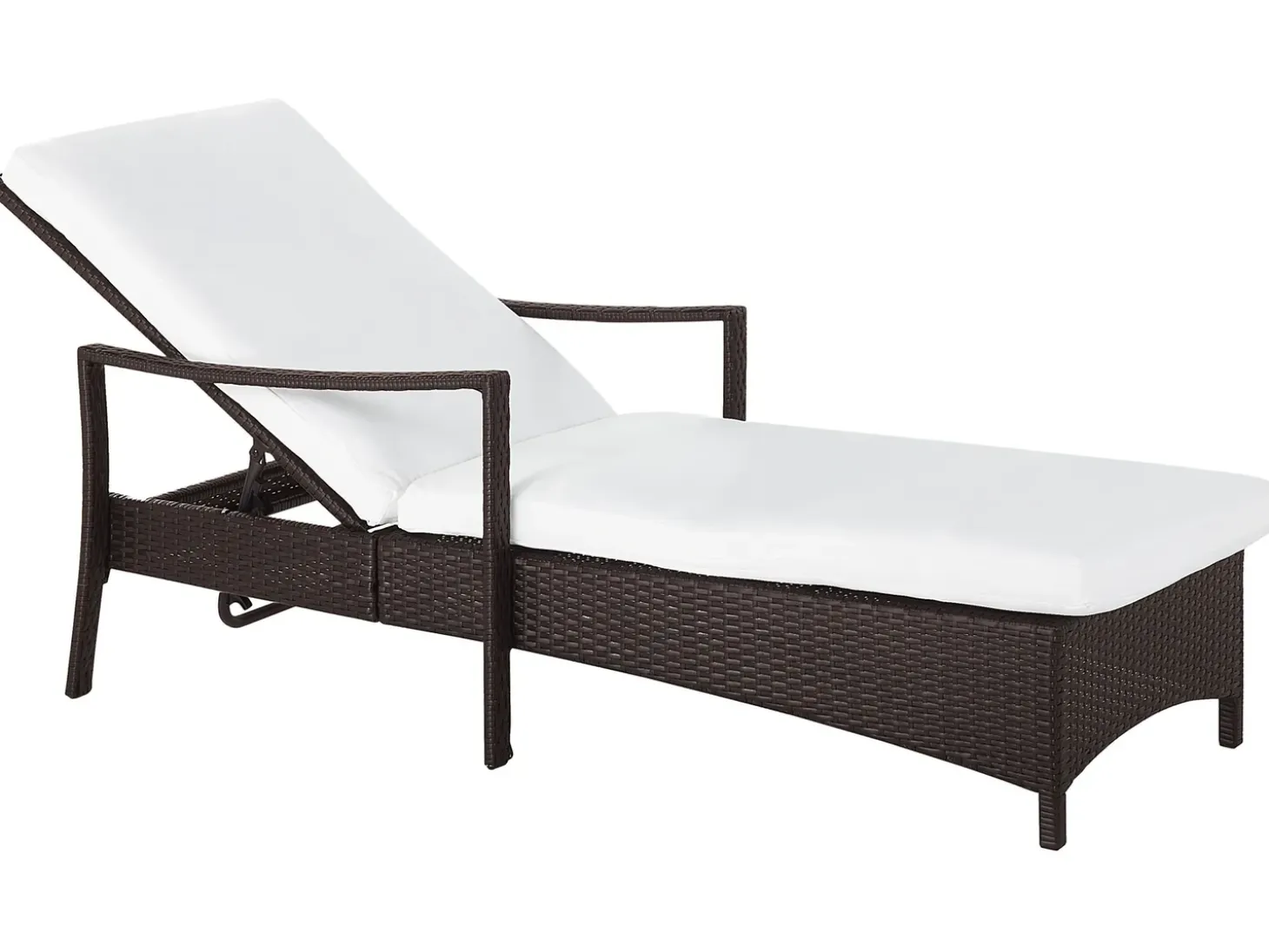 Liggestol med hynde VASTO PE-rattan Brun