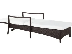 Liggestol med hynde VASTO PE-rattan Brun