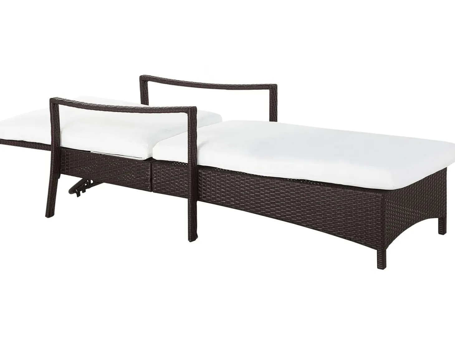 Liggestol med hynde VASTO PE-rattan Brun