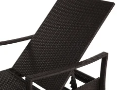 Liggestol med hynde VASTO PE-rattan Brun