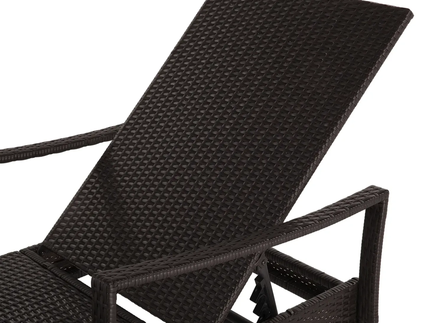Liggestol med hynde VASTO PE-rattan Brun