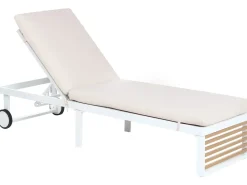 Liggestol med hynde VERDELLO Metal Beige