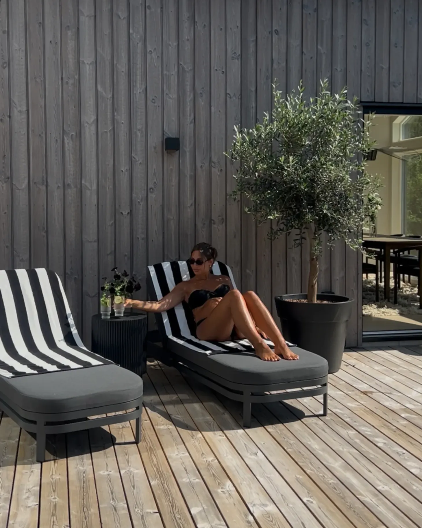 Liggestol NETTUNO Metal Grafit