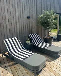 Liggestol NETTUNO Metal Grafit