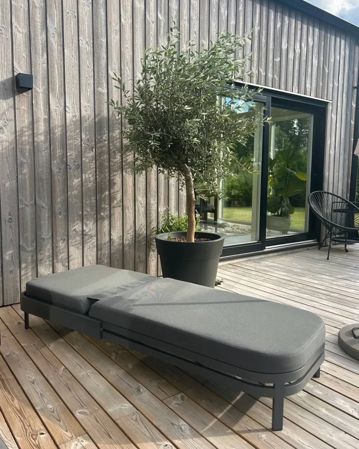 Liggestol NETTUNO Metal Grafit