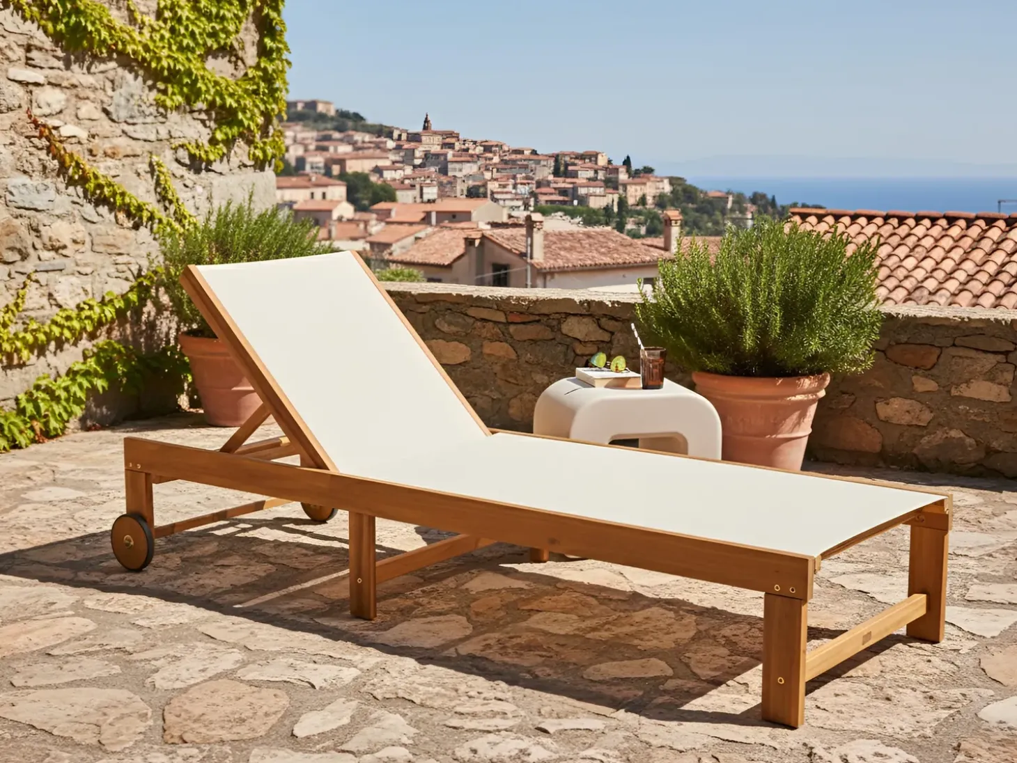 Liggestol PEDESINA Akacietræ Beige