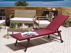 Liggestol PORTOFINO Metal Bordeaux