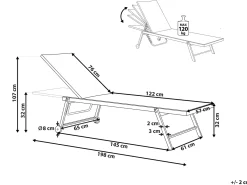 Liggestol PORTOFINO Metal Sort