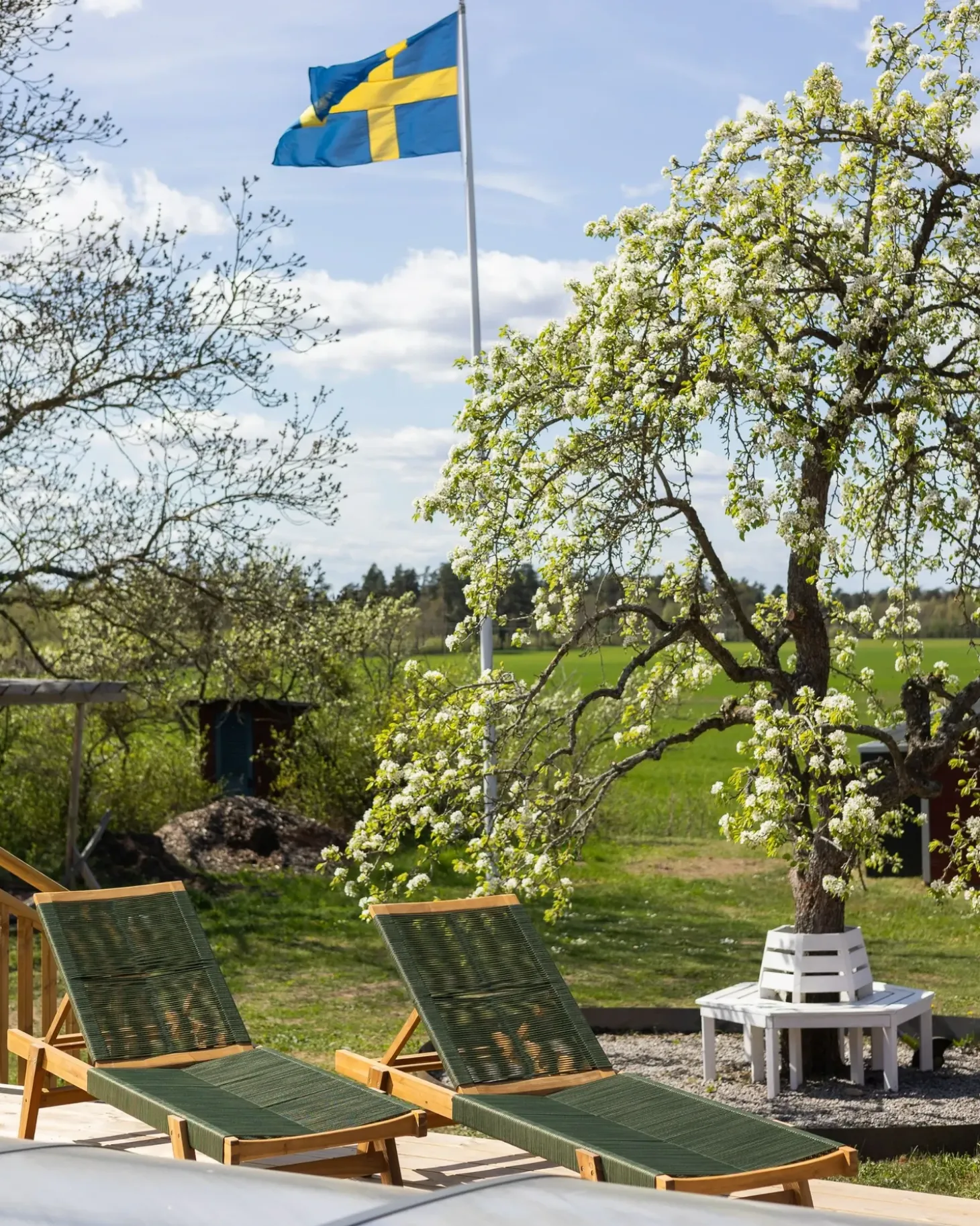 Liggestol PROSSEDI Akacietræ Grøn