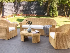 LIVADEIA 5 personers Loungesæt med bord Naturlig Rattan