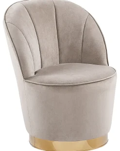 Lænestol ALBY Velour Lys Beige