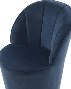 Lænestol ALBY Velour Mørkeblå