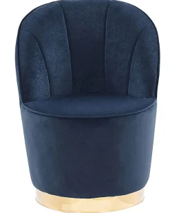 Lænestol ALBY Velour Mørkeblå