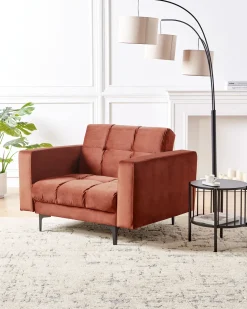 Lænestol ALNES Velour Murstensrød