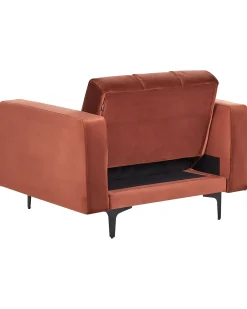 Lænestol ALNES Velour Murstensrød