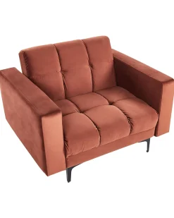 Lænestol ALNES Velour Murstensrød