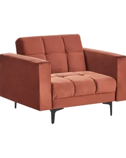 Lænestol ALNES Velour Murstensrød