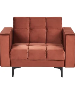 Lænestol ALNES Velour Murstensrød