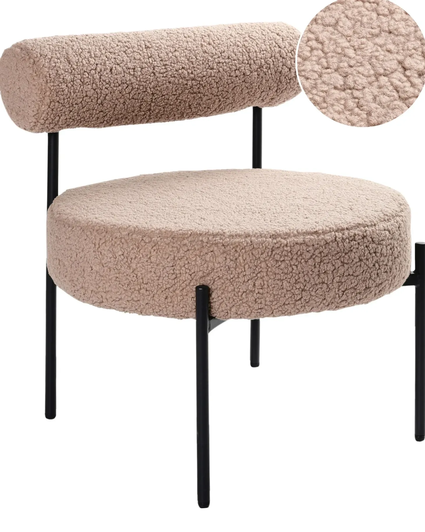 Lænestol ALPHA Boucle Brungrå