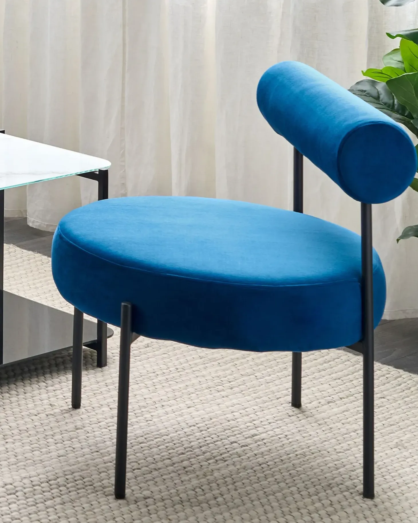 Lænestol ALPHA Velour Navy Blå