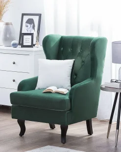 Lænestol ALTA Velour Mørkegrøn