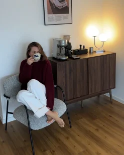 Lænestol AUSVIKA Sort/hvid