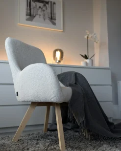Lænestol BJARN Boucle Hvid