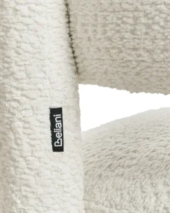 Lænestol BUREA Chenille Cremehvid