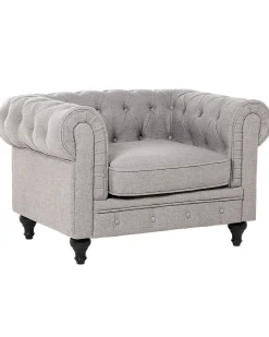 Lænestol CHESTERFIELD Lysegrå