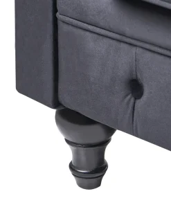 Lænestol CHESTERFIELD Velour Sort