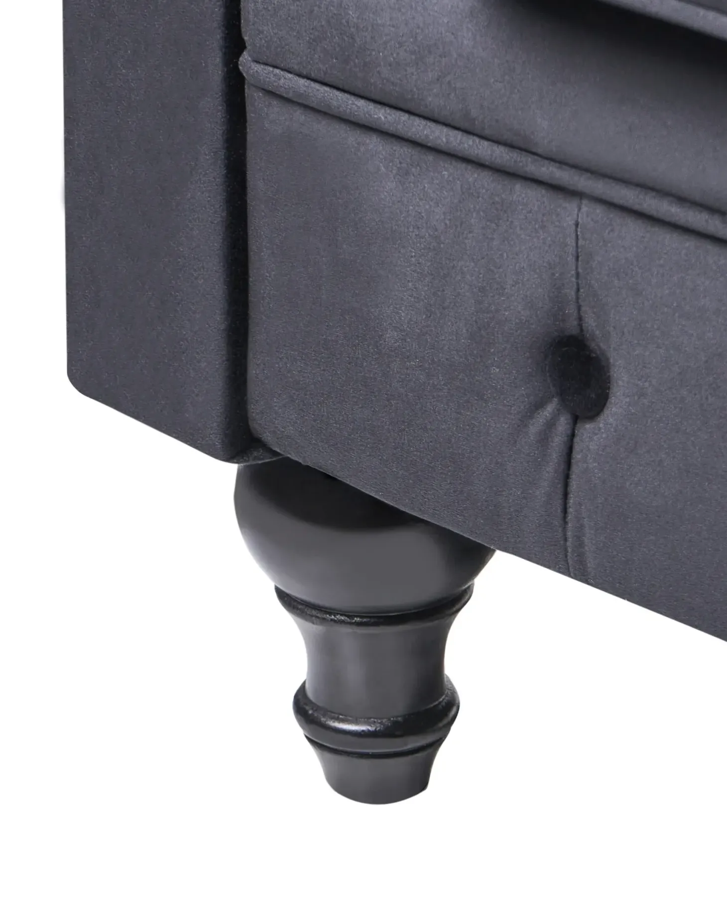 Lænestol CHESTERFIELD Velour Sort