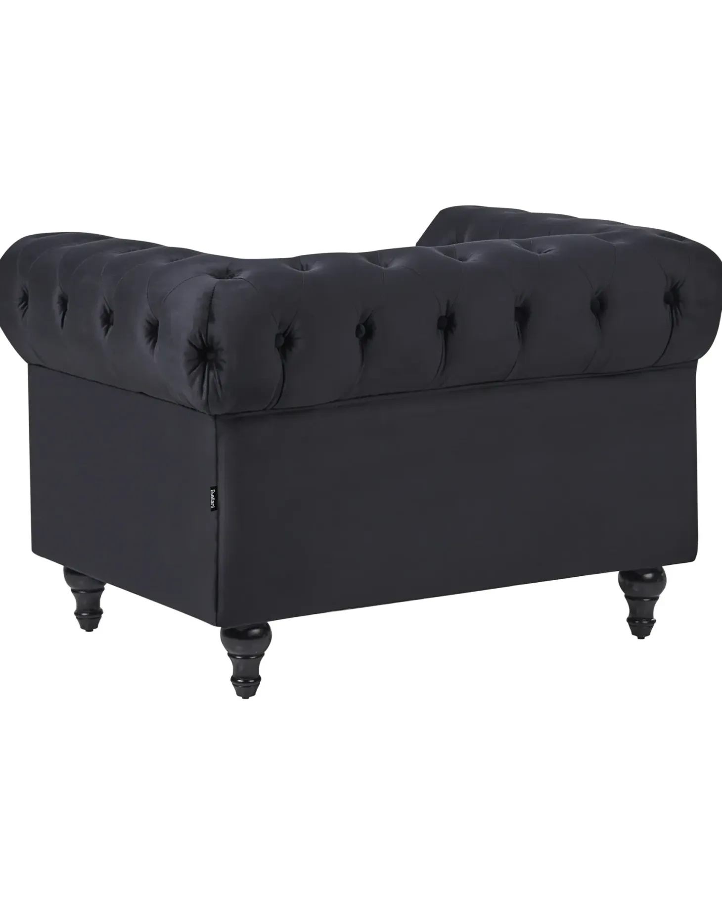 Lænestol CHESTERFIELD Velour Sort