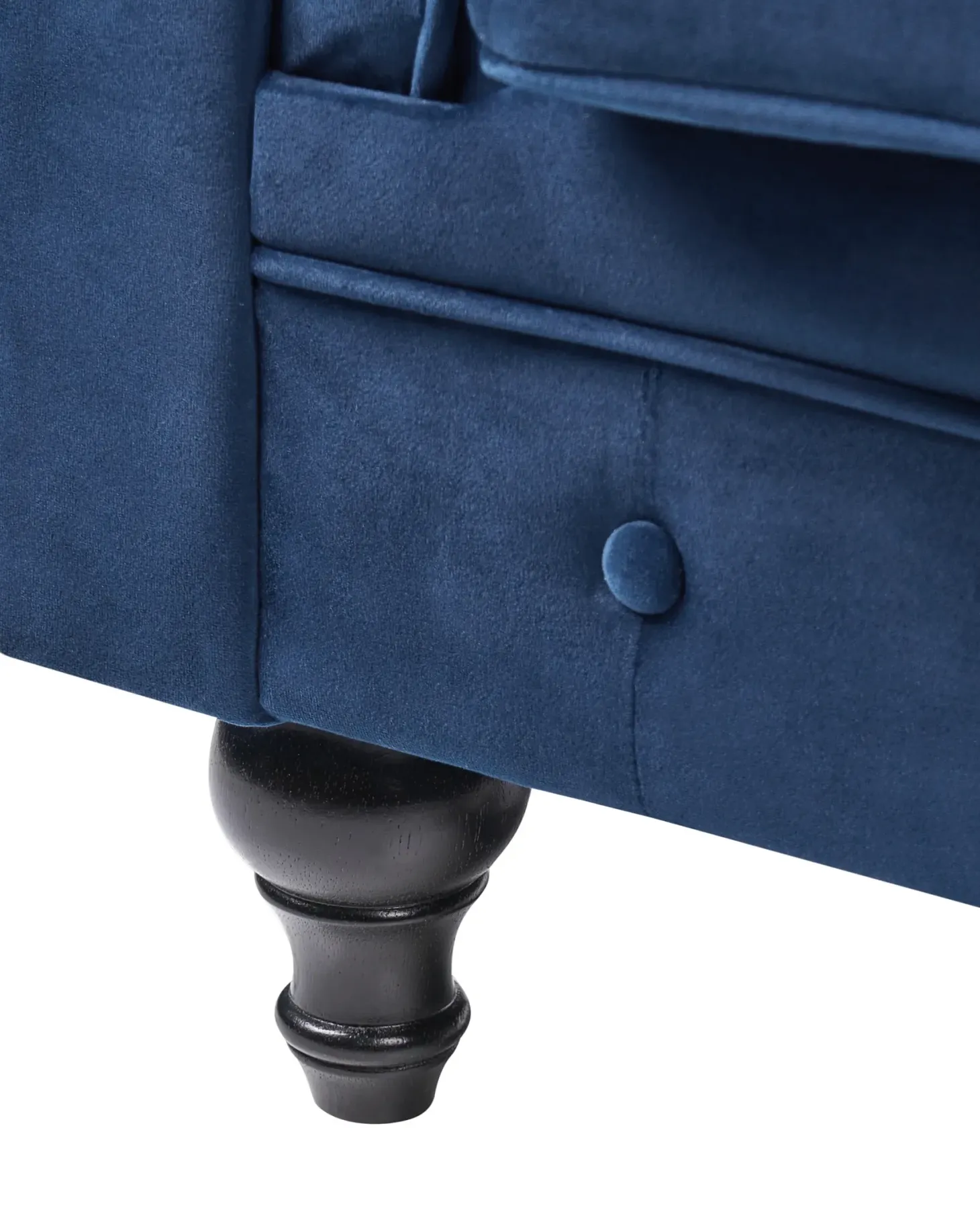 Lænestol CHESTERFIELD Velour Navy Blå