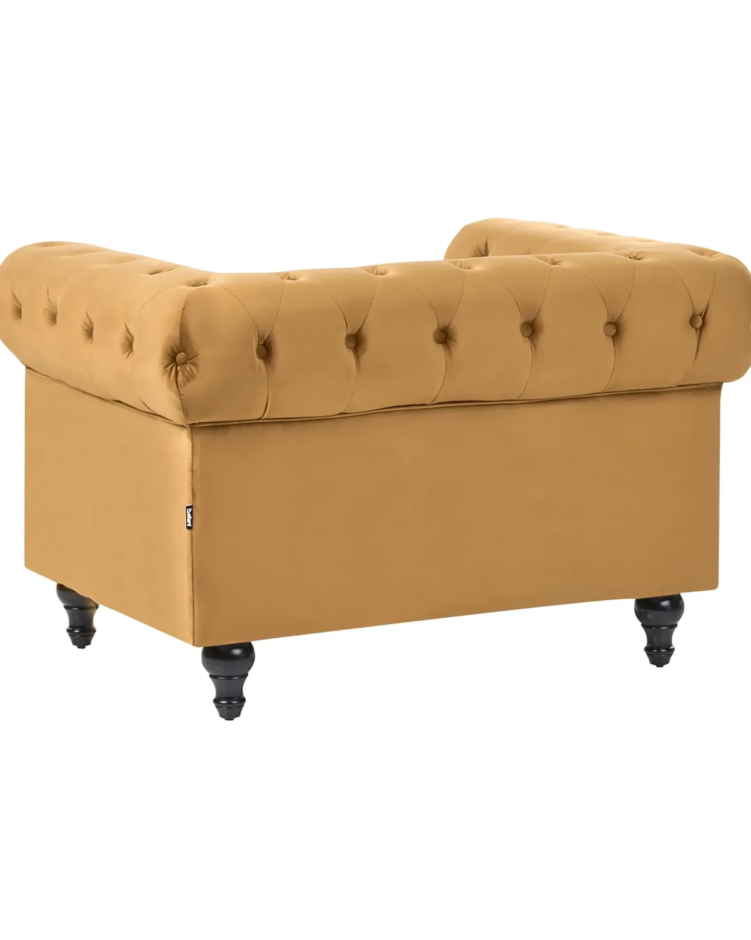 Lænestol CHESTERFIELD Velour Guld