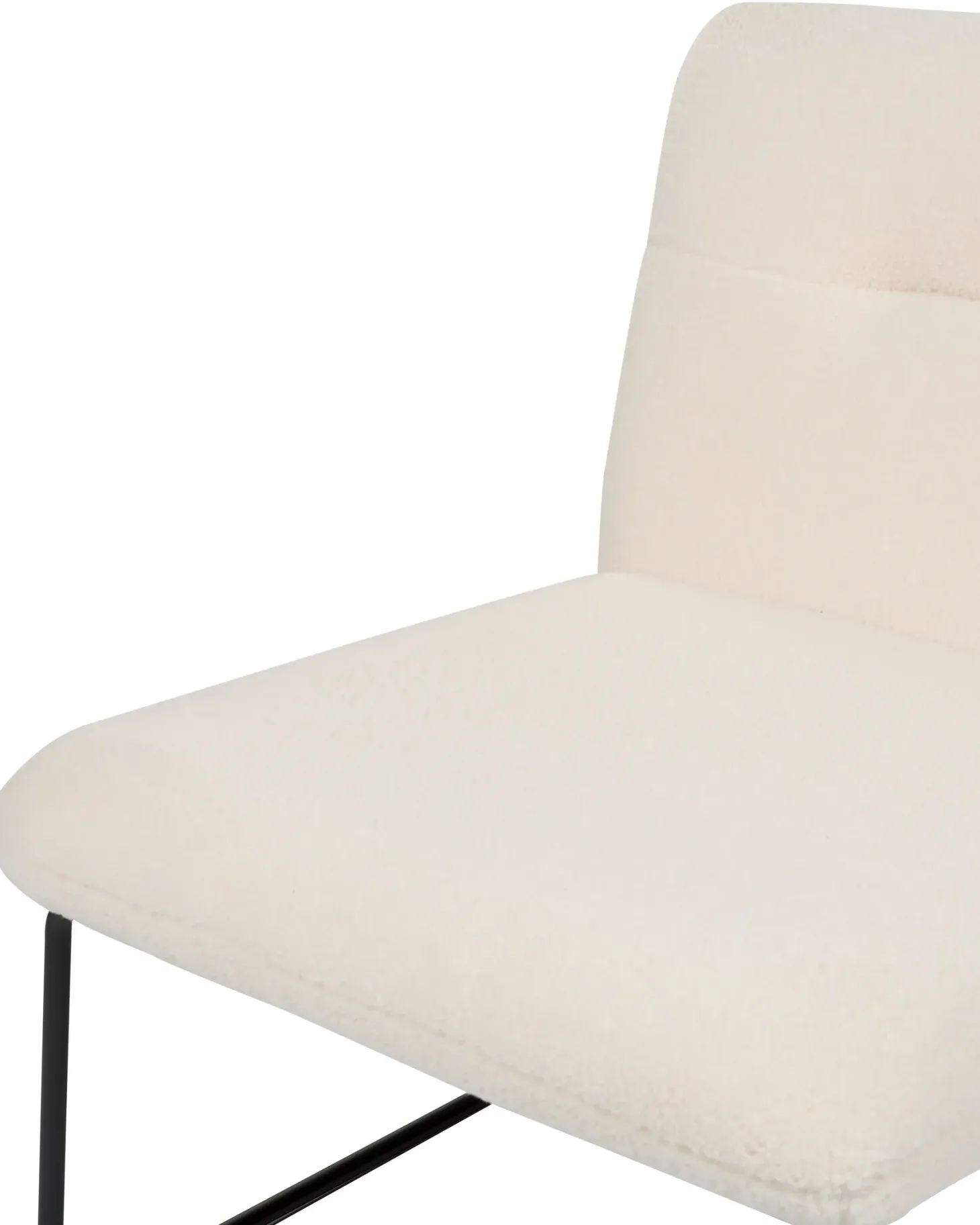 Lænestol COTULLA Boucle Hvid