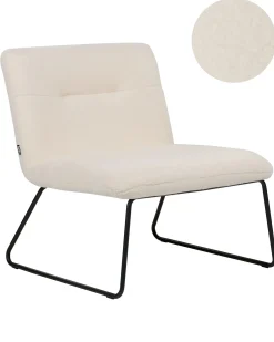 Lænestol COTULLA Boucle Hvid
