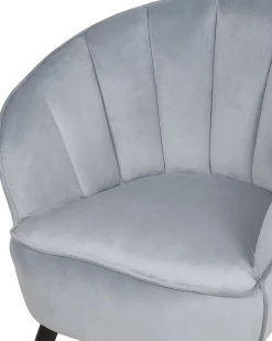 Lænestol DALA Velour Lysegrå