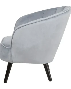 Lænestol DALA Velour Lysegrå