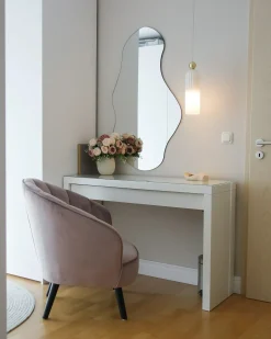 Lænestol DALA Velour Lyserød