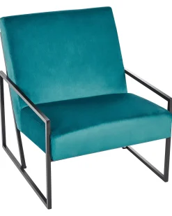 Lænestol DELARY Velour Blågrøn