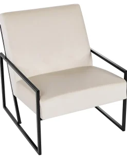 Lænestol DELARY Velour Lys Beige