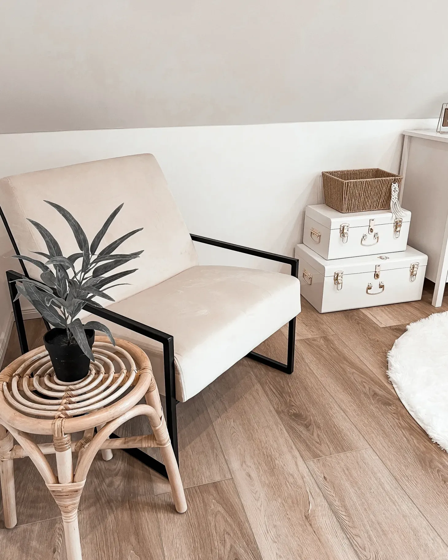 Lænestol DELARY Velour Lys Beige