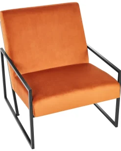 Lænestol DELARY Velour Orange